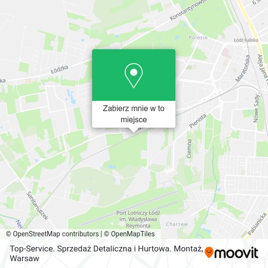 Mapa Top-Service. Sprzedaż Detaliczna i Hurtowa. Montaż