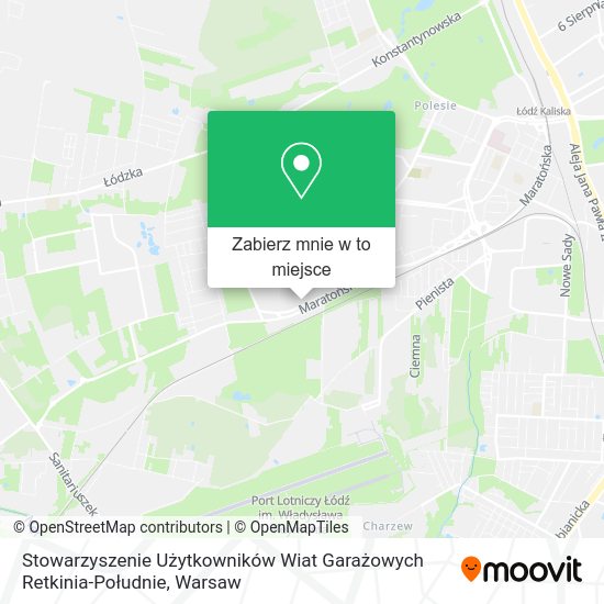 Mapa Stowarzyszenie Użytkowników Wiat Garażowych Retkinia-Południe