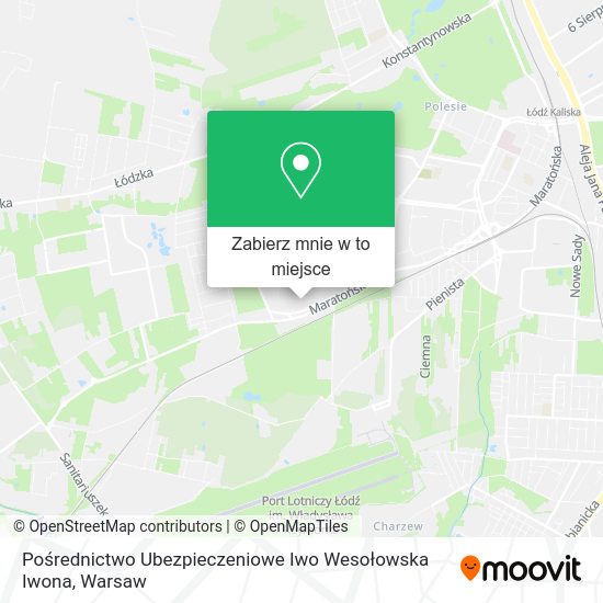 Mapa Pośrednictwo Ubezpieczeniowe Iwo Wesołowska Iwona