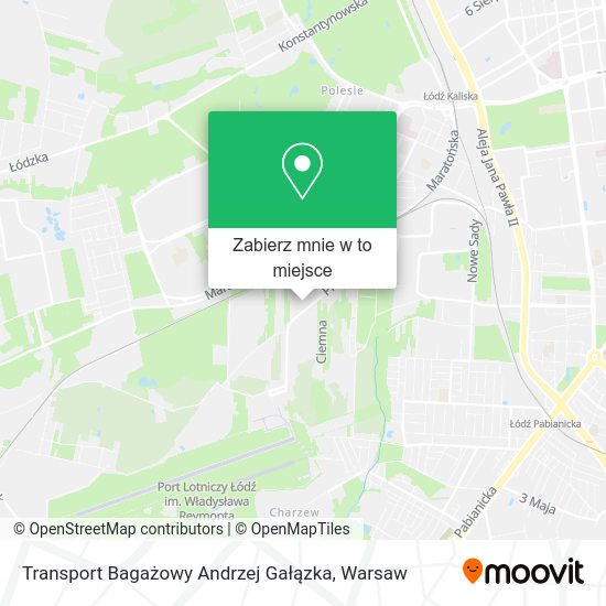 Mapa Transport Bagażowy Andrzej Gałązka