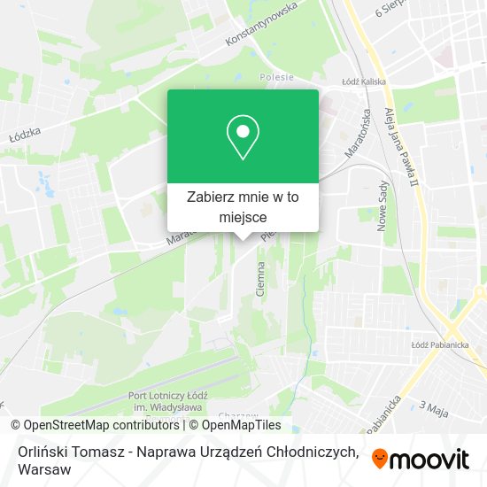 Mapa Orliński Tomasz - Naprawa Urządzeń Chłodniczych