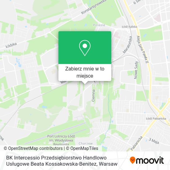 Mapa BK Intercessio Przedsiębiorstwo Handlowo Usługowe Beata Kossakowska-Benitez