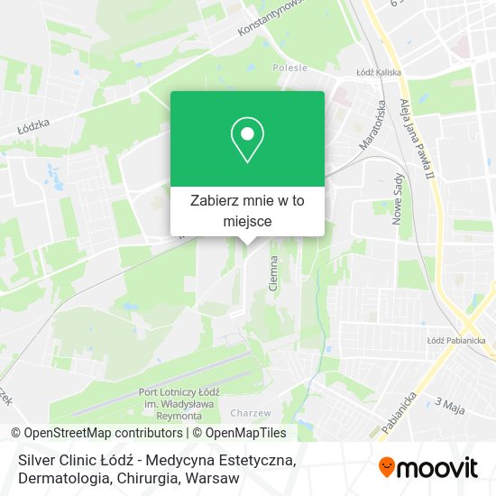 Mapa Silver Clinic Łódź - Medycyna Estetyczna, Dermatologia, Chirurgia