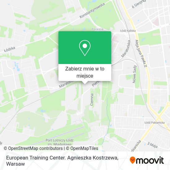 Mapa European Training Center. Agnieszka Kostrzewa