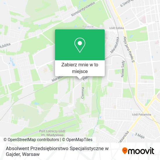 Mapa Absolwent Przedsiębiorstwo Specjalistyczne w Gajder