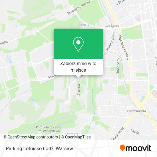 Mapa Parking Lotnisko Łódź