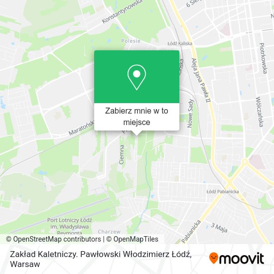 Mapa Zakład Kaletniczy. Pawłowski Włodzimierz Łódź