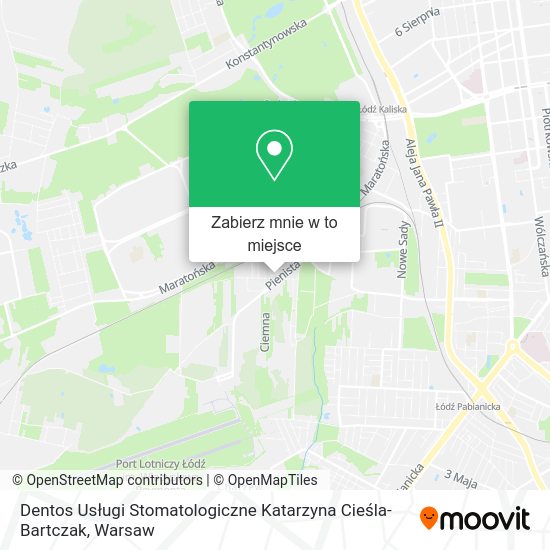 Mapa Dentos Usługi Stomatologiczne Katarzyna Cieśla-Bartczak