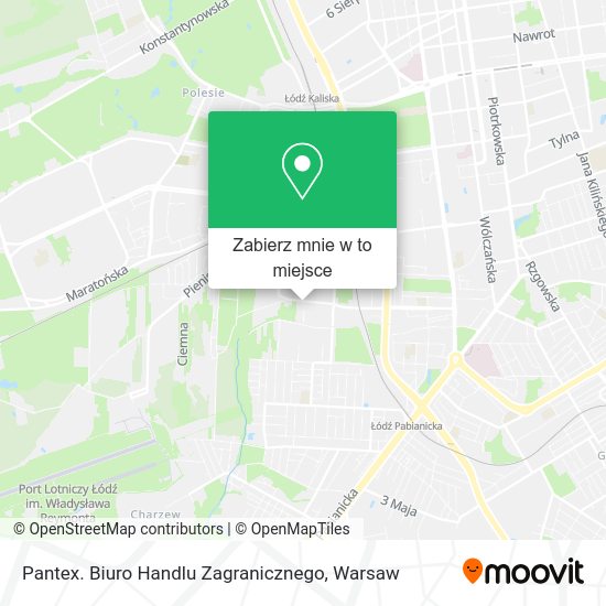 Mapa Pantex. Biuro Handlu Zagranicznego