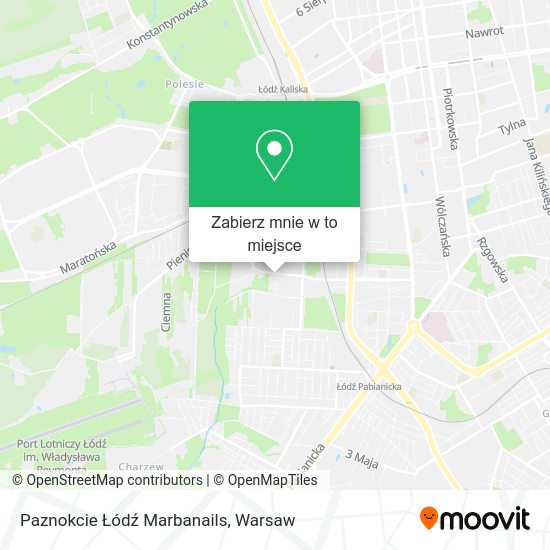 Mapa Paznokcie Łódź Marbanails