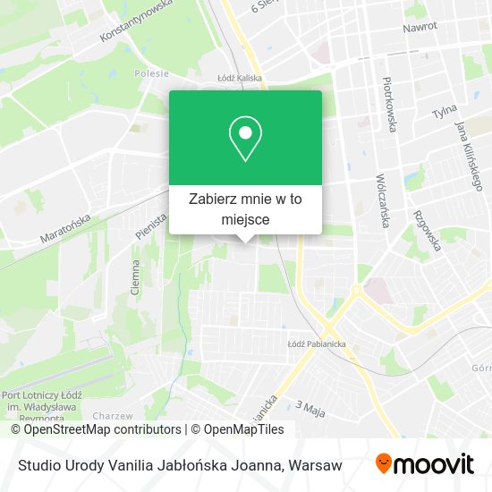 Mapa Studio Urody Vanilia Jabłońska Joanna