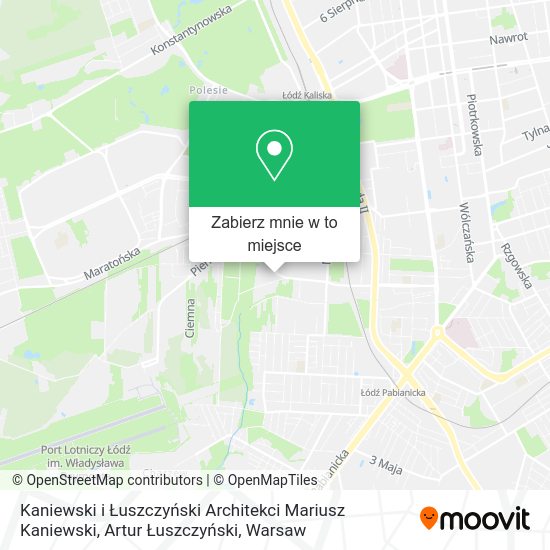 Mapa Kaniewski i Łuszczyński Architekci Mariusz Kaniewski, Artur Łuszczyński