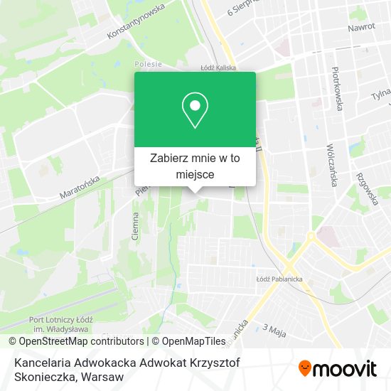 Mapa Kancelaria Adwokacka Adwokat Krzysztof Skonieczka