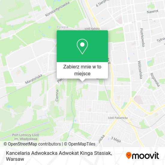 Mapa Kancelaria Adwokacka Adwokat Kinga Stasiak