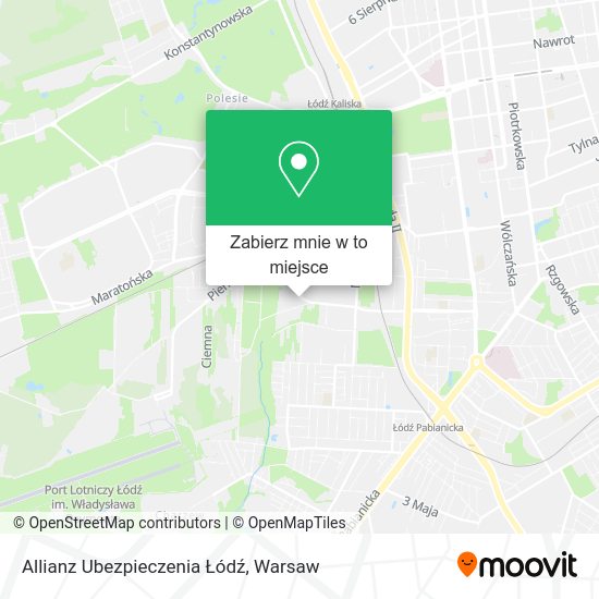 Mapa Allianz Ubezpieczenia Łódź