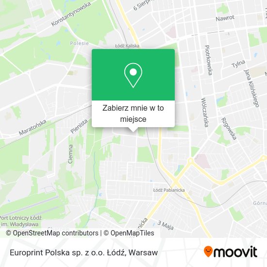 Mapa Europrint Polska sp. z o.o. Łódź