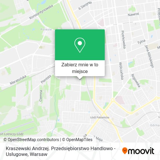 Mapa Kraszewski Andrzej. Przedsiębiorstwo Handlowo - Usługowe