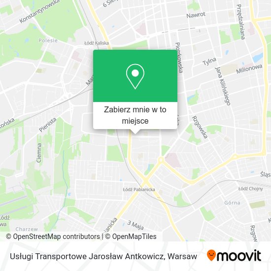 Mapa Usługi Transportowe Jarosław Antkowicz