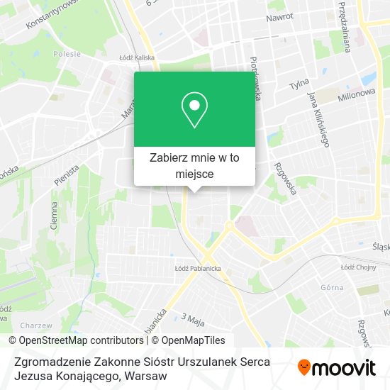 Mapa Zgromadzenie Zakonne Sióstr Urszulanek Serca Jezusa Konającego