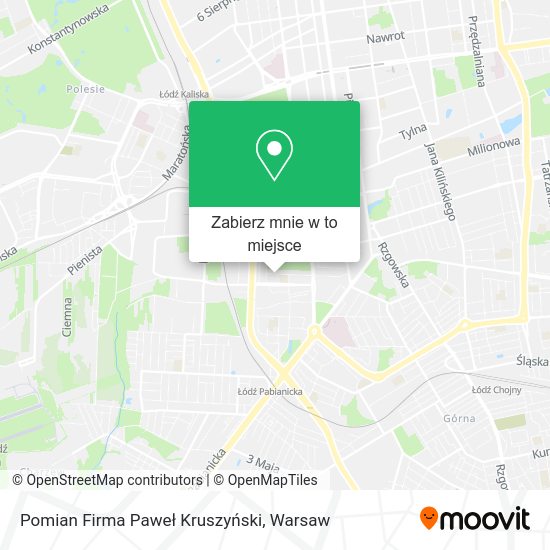 Mapa Pomian Firma Paweł Kruszyński