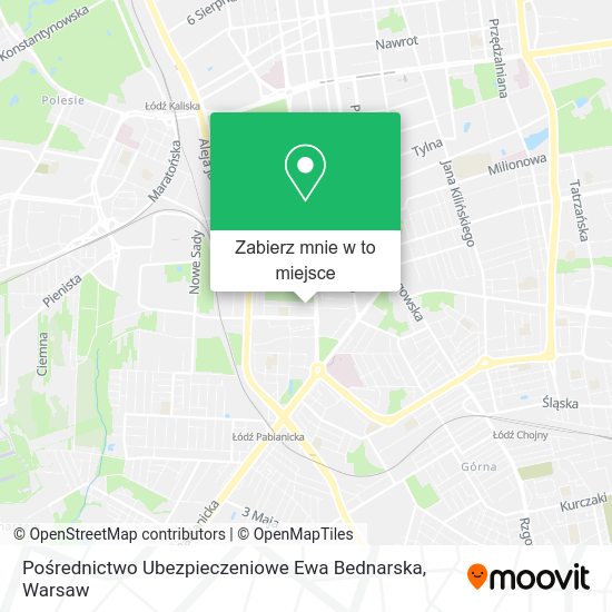 Mapa Pośrednictwo Ubezpieczeniowe Ewa Bednarska