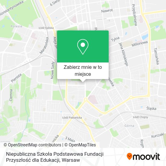 Mapa Niepubliczna Szkoła Podstawowa Fundacji Przyszłość dla Edukacji