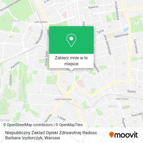 Mapa Niepubliczny Zaklad Opieki Zdrowotnej Radosc Barbara Izydorczyk