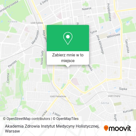 Mapa Akademia Zdrowia Instytut Medycyny Holistycznej