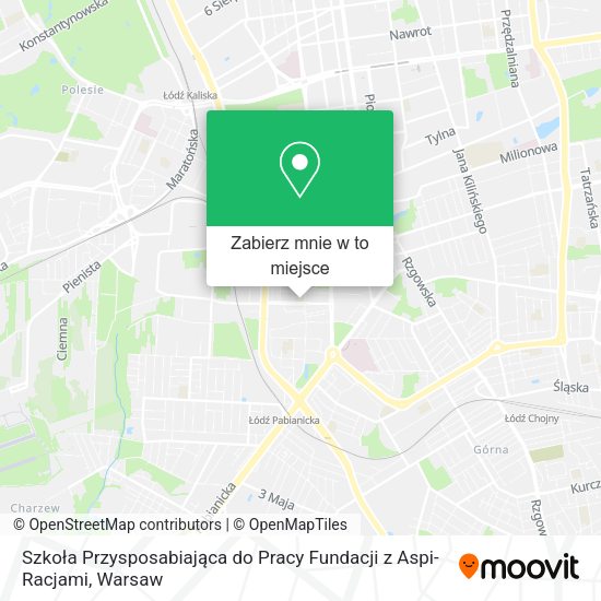 Mapa Szkoła Przysposabiająca do Pracy Fundacji z Aspi-Racjami