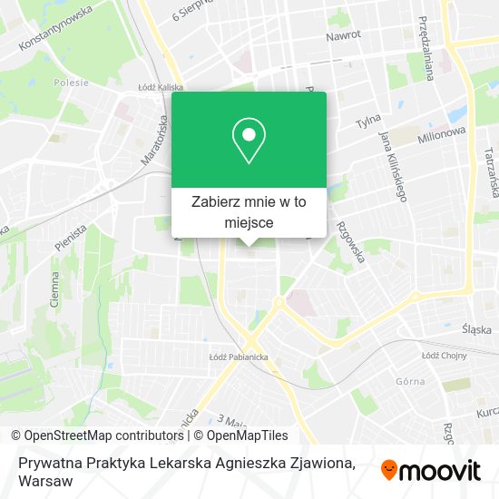 Mapa Prywatna Praktyka Lekarska Agnieszka Zjawiona