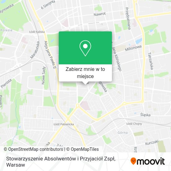 Mapa Stowarzyszenie Absolwentów i Przyjaciół Zspł