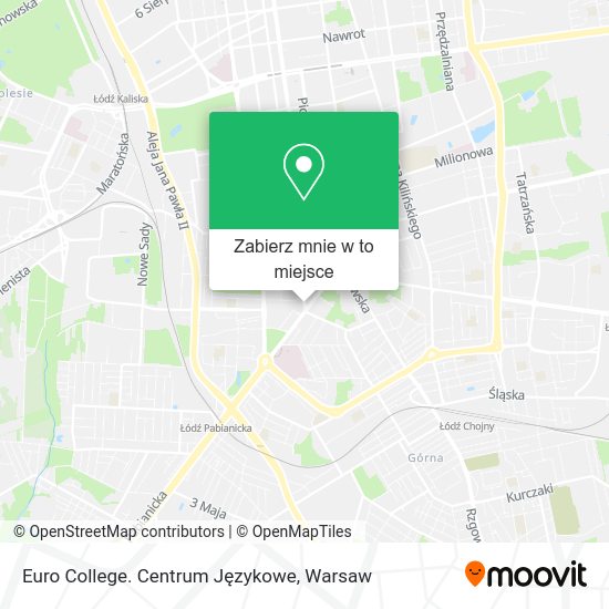 Mapa Euro College. Centrum Językowe