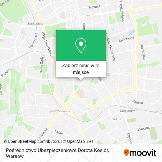 Mapa Pośrednictwo Ubezpieczeniowe Dorota Kosior