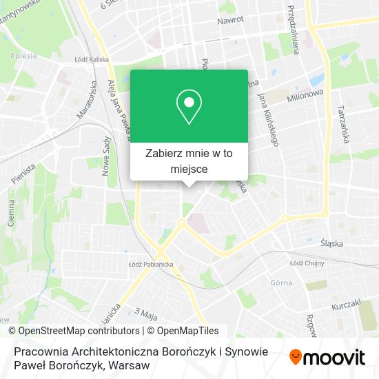 Mapa Pracownia Architektoniczna Borończyk i Synowie Paweł Borończyk