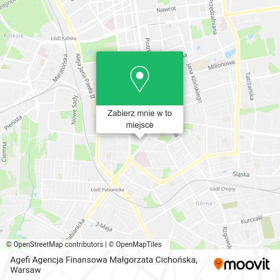 Mapa Agefi Agencja Finansowa Małgorzata Cichońska