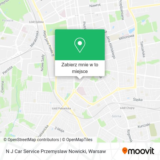 Mapa N J Car Service Przemyslaw Nowicki