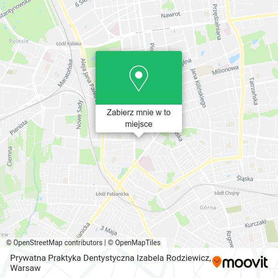 Mapa Prywatna Praktyka Dentystyczna Izabela Rodziewicz