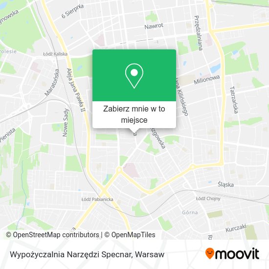 Mapa Wypożyczalnia Narzędzi Specnar