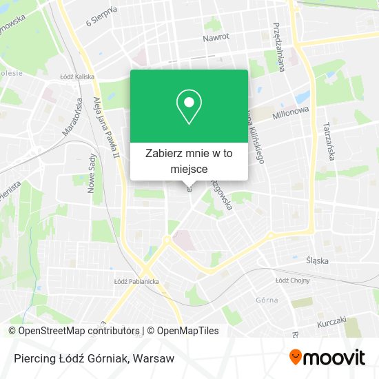 Mapa Piercing Łódź Górniak