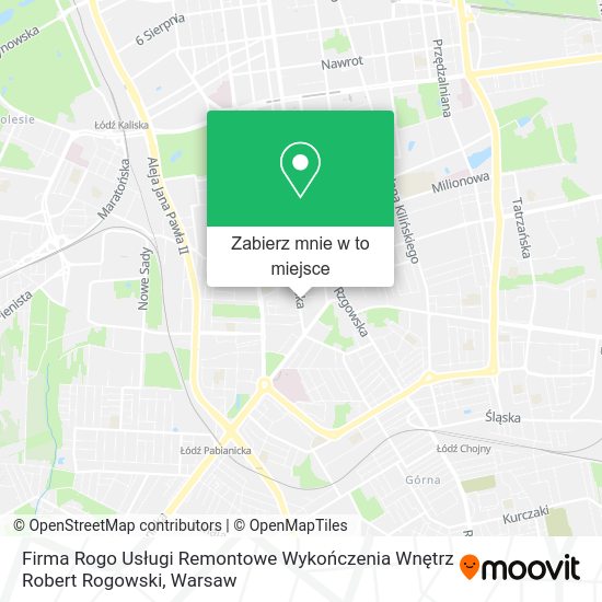 Mapa Firma Rogo Usługi Remontowe Wykończenia Wnętrz Robert Rogowski