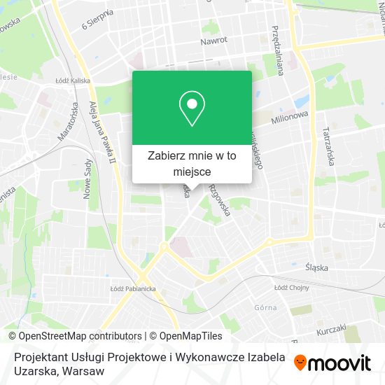 Mapa Projektant Usługi Projektowe i Wykonawcze Izabela Uzarska