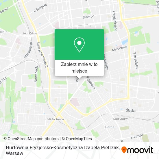 Mapa Hurtownia Fryzjersko-Kosmetyczna Izabela Pietrzak