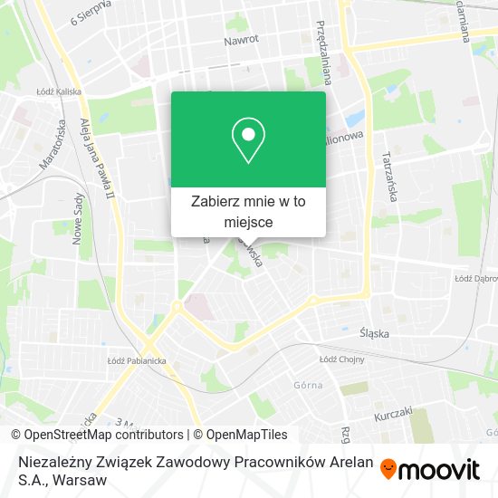 Mapa Niezależny Związek Zawodowy Pracowników Arelan S.A.