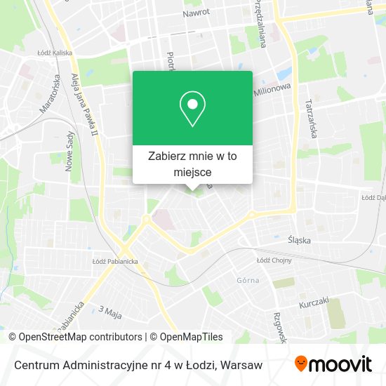 Mapa Centrum Administracyjne nr 4 w Łodzi