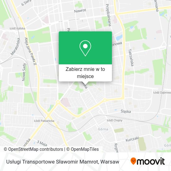 Mapa Usługi Transportowe Sławomir Mamrot