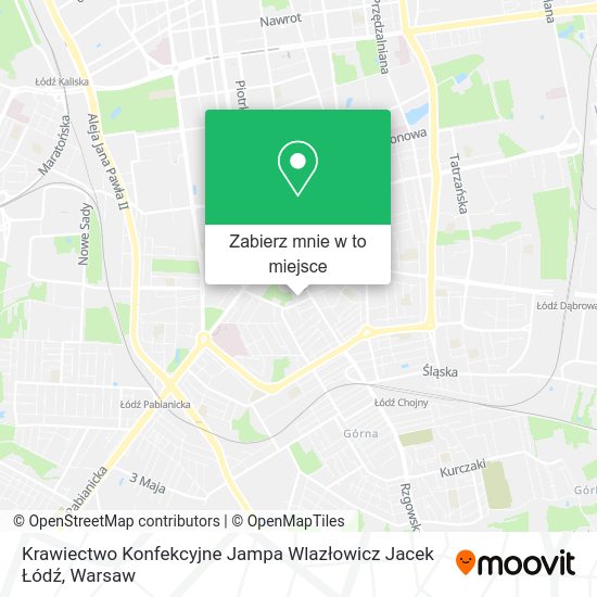 Mapa Krawiectwo Konfekcyjne Jampa Wlazłowicz Jacek Łódź