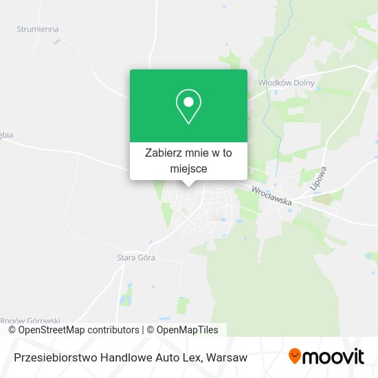 Mapa Przesiebiorstwo Handlowe Auto Lex