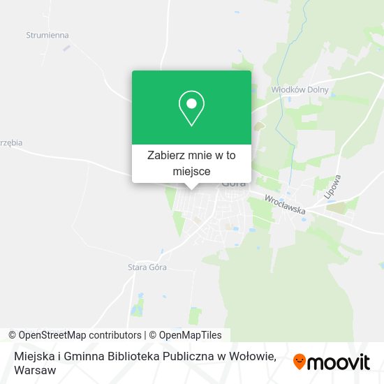 Mapa Miejska i Gminna Biblioteka Publiczna w Wołowie