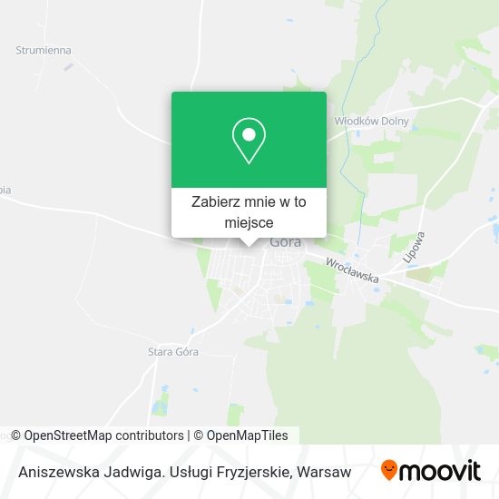 Mapa Aniszewska Jadwiga. Usługi Fryzjerskie