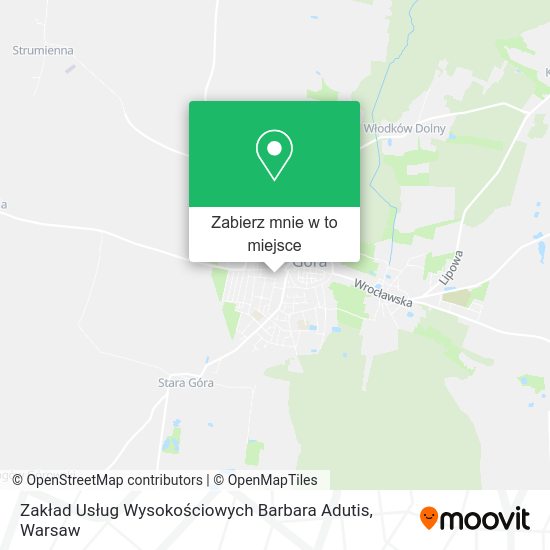 Mapa Zakład Usług Wysokościowych Barbara Adutis